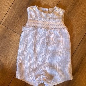 Petit Ami 3 month seersucker shortall